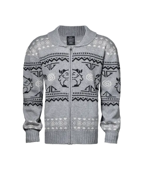 Poro Zip-Up Ugly Sweater
